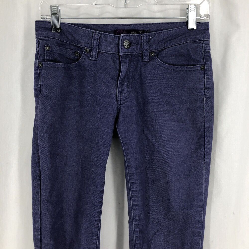 PrAna Kara Organic Cotton Purple Stretch Denim Jeans W4KARA115 0/25 (28x31)